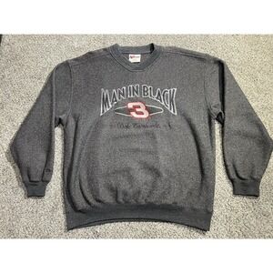 Vintage Chase Authentics‎ Dale Earnhardt MAN IN BLACK  Gray Men's Large